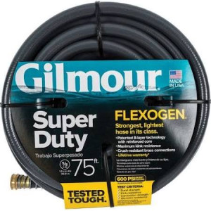 GILMOUR 874751-1004 5/8" X 75' FLEXOGEN SUPER DUTY GRAY HOSE 600PSI