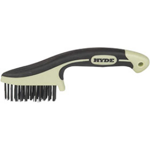HYDE 46832 MAXX GRIP PRO 8-3/4" HIGH CARBON STEEL WIRE BRUSH WITH TAPERED NOSE
