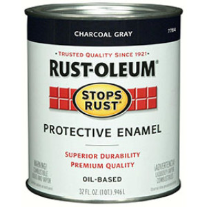 RUST-OLEUM STOPS RUST 7784502 GLOSS PROTECTIVE ENAMEL CHARCOAL GRAY