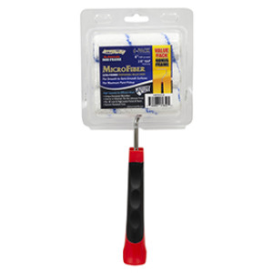 ARROWORTHY 4-MFR3CK-6C  4" X 3/8" MICROFIBER MINI ROLLER 6-PACK W/ FRAME IN CL