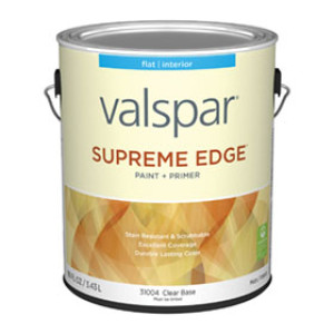 VALSPAR 31004.007 SUPREME EDGE FLAT CLEAR INTERIOR PAINT & PRIMER