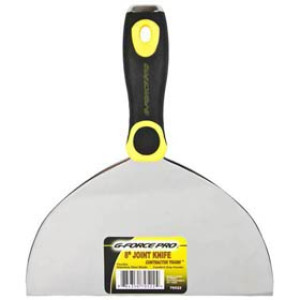 G-FORCE 70522 8" FLEXIBLE STAINLESS STEEL TAPING KNIFE ERGO GRIP HANDLE