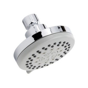 PLUMB PAK K702CP SHOWER HEAD 5 FUNCTION 1.8 GPM 3.90" FACE RUBBER NOZZLE CHROM