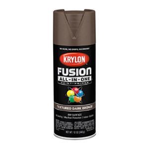 KRYLON K02778007 FUSION ALL-IN-ONE TEXTURED DARK BRONZE 12 OZ INDOOR-OUTDOOR