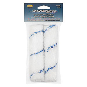 PAINT-FORCE 37728 6" X 1/2" NAP MICROFIBER MINI ROLLER REFILLS 2 PACK