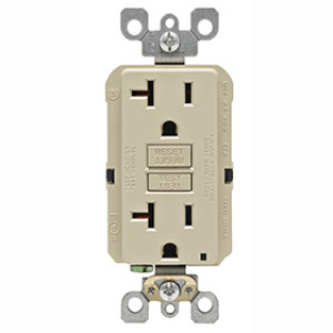 LEVITON SAN R91 20A-125V SELF TEST GFCI OUTLET IVORY