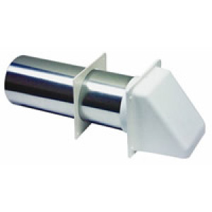 LAMBRO 224W 4" WHITE PLASTIC PREFERRED VENT HOOD STANDARD 11" TAIL