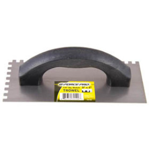 G-FORCE 70109 1/4" SQUARE NOTCHED TROWEL 9" X 4" PLASTIC HANDLE