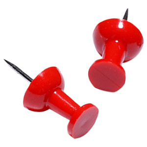 ANCHOR WIRE 122642 RED PUSH PINS (16PK)