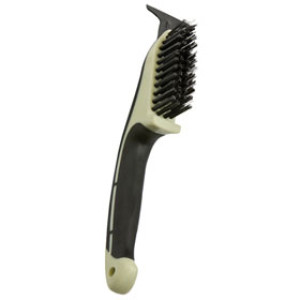 HYDE 46835 MAXX GRIP PRO BRASS 3-1/4" WIRE BRUSH WITH SCRAPER