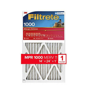 3M 9823-4 FILTRETE 14" X 24" X 1" ALLERGEN DEFENSE AIR FILTER 1000 MPR