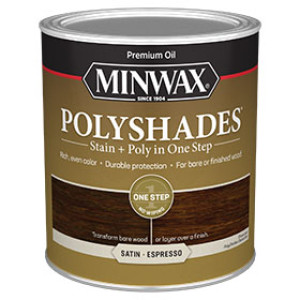 MINWAX 613970444 397 POLYSHADES SATIN ESPRESSO WOOD STAIN
