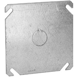 RACO 0753 4" SQUARE FLAT COVER WITH 1/2" CENTER KNOCK OUT