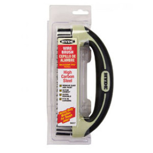 HYDE 46837 MAXX GRIP PRO 8" HIGH CARBON STEEL WIRE BRUSH STURDY SOFT GRIP HNDL