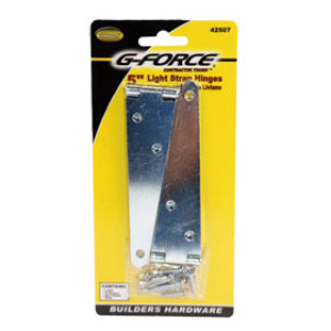 G-FORCE 42507 5" LIGHT STRAP HINGES ZINC PLATED PAIR