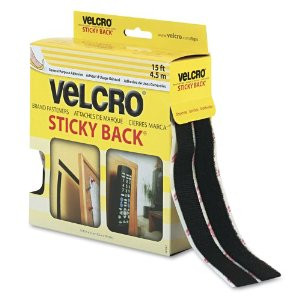 VELCRO 90081 15' X 3/4" STICKY BACK BLACK