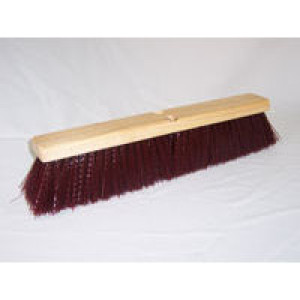 DQB 10713 24" STIFF MAROON POLY GARAGE SWEEP BROOM 3-1/2" TRIM
