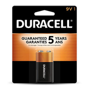 DURACELL MN1604B 1 PK 9 VOLT COPPERTOP ALKALINE BATTERY 84867462