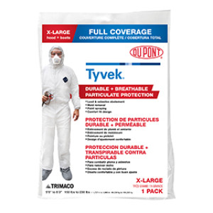 TRIMACO 141232/12 X-LARGE TYVEK COVERALLS WITH HOOD AND BOOTS