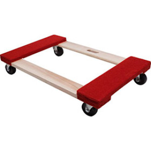 SHEPHERD 9850 840LB 18" X 30" MOVE-IT CARPETED SOLID WOOD MOVING DOLLY