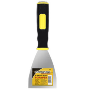 G-FORCE 70514 3" HEAVY DUTY SCRAPER FLAT STAINLESS STEEL BLADE ERGOGRIP HANDLE