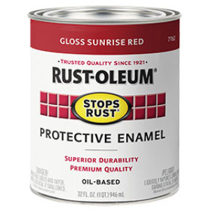 RUST-OLEUM STOPS RUST 7762502 GLOSS PROTECTIVE ENAMEL SUNRISE RED