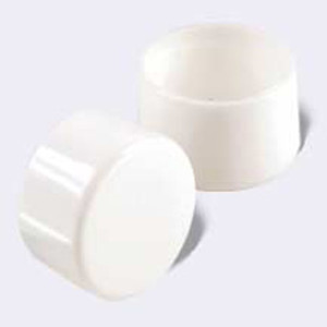 SHEPHERD 9106 5/8" ROUND WHITE PLASTIC LEG TIPS (4CD)