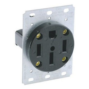 LEVITON R10-00279-S00 50A 125V/250V 3-POLE 4-WIRE RANGE RECEPTACLE