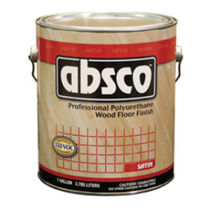 ABSOLUTE ABSCO 89511 SATIN PROFESSIONAL POLYURETHANE WOOD FLOOR FINISH 350 VOC
