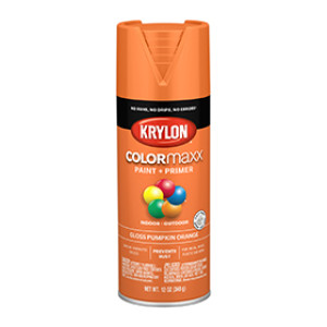 KRYLON K05532007 COLORMAXX PAINT + PRIMER GLOSS PUMPKIN ORANGE 12 OZ IN-OUT