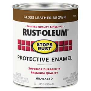 RUST-OLEUM STOPS RUST 7775502 GLOSS PROTECTIVE ENAMEL LEATHER BROWN