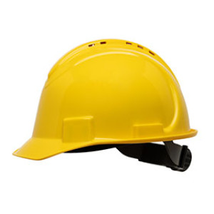 NORTH NSB11002 YELLOW SHORT BRIM VENTED RATCHETING HARD HAT