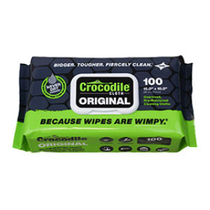 CROCODILE CLOTH ORIGINAL 100CT HEAVY-DUTY HAND & MULTI-SURFACE CLEANING WIPES