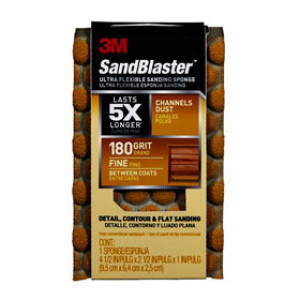 3M 20907-180-UF SANDBLASTER ULTRA FLEXIBLE 4.5" X 1" FINE SANDING SPONGE 180GT