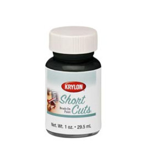KRYLON KSCB026 1 OZ SHORT CUTS GLOSS BLACK BRUSH-ON HOBBY PAINT