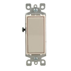 LEVITON S16-05603 2TS DECORA 3-WAY GROUNDING SWITCH LIGHT ALMOND