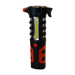 GO GREEN GG-HOUDINI 3 WAY LED WORKLIGHT W/SEAT BELT CUTTER AND HAMMER 8PC DISP