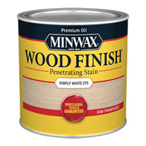 MINWAX 227654444 SIMPLY WHITE WOOD FINISH PENETRATING STAIN
