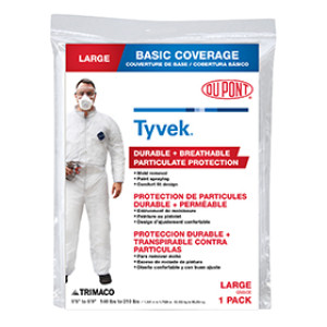TRIMACO 14122 LARGE TYVEK COVERALLS NO ELASTIC