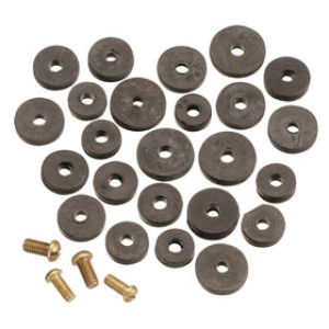 PLUMB PAK PP805-20 FAUCET WASHER FLAT ASSORTED 20 WASHERS - 4 BRASS SCREWS