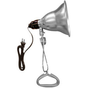 U.S. WIRE 30005 18/2 SPT-2 6" POLISHED 5-1/2" ALUMINUM REFLECTR CLAMP ON LAMP