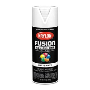 KRYLON K02764007 FUSION ALL-IN-ONE MATTE WHITE 12 OZ INDOOR - OUTDOOR