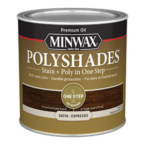 MINWAX 213974444 397 POLYSHADES SATIN ESPRESSO WOOD STAIN