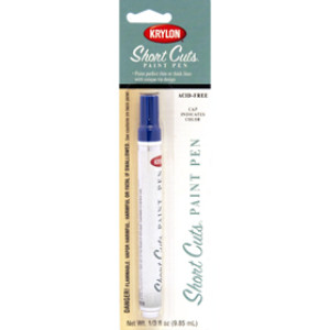 KRYLON KSCP904 1/3 OZ SHORT CUTS OCEAN BLUE PAINT PEN WITH CHISELED TIP