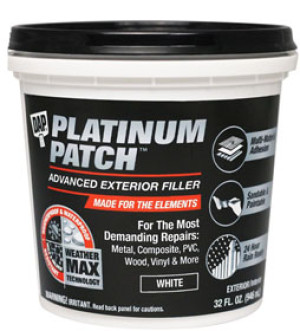 DAP 18787 PLATINUM PATCH ADVANCED EXTERIOR WOOD FILLER WHITE